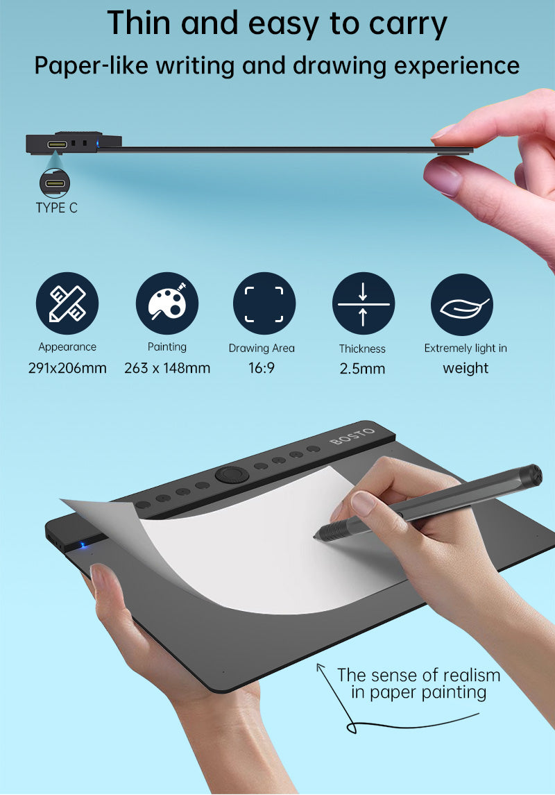 BOSTO T1060 Series PEN Tablet Drawing Tablet – Bostotech