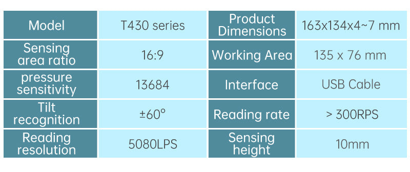 BOSTO T430 series Drawing Tablet