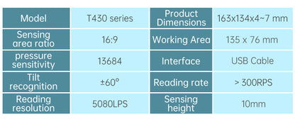 BOSTO T430 series Drawing Tablet