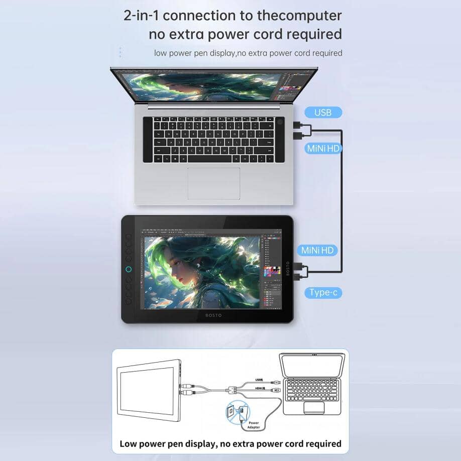 BOSTO 13HDK Graphics Drawing Display 13.3" - Bostotech