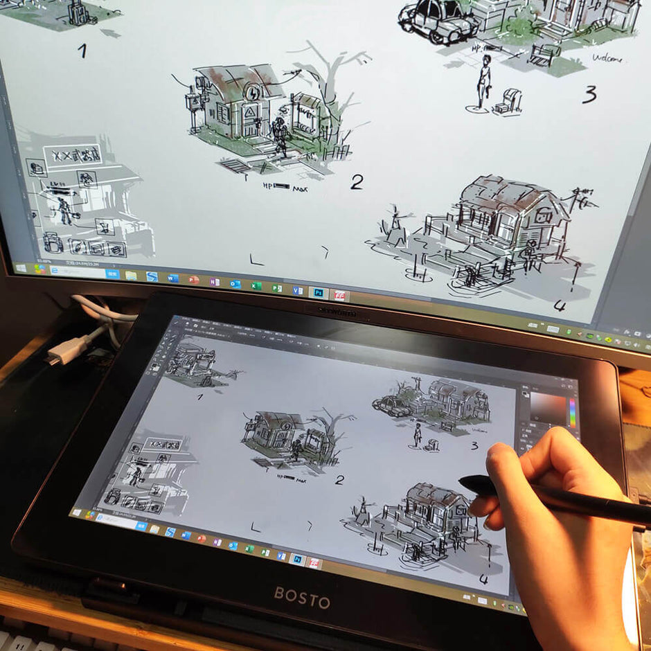 Computer Draw Pen BOSTO | Graphic Pen Display & Pen Computer for Drawing – Bostotech